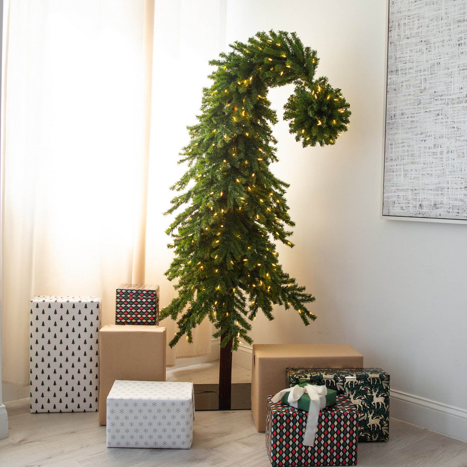 7' Pre-Lit Fir Christmas Tree