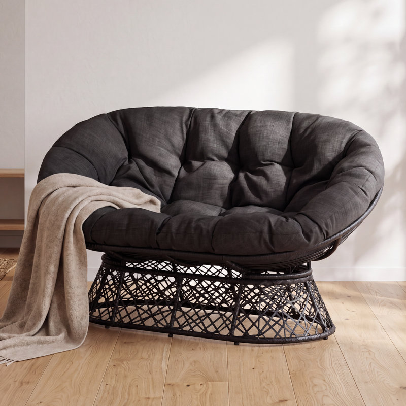 Ariyelle Upholstered Accent Chair, Black Polyester Blend