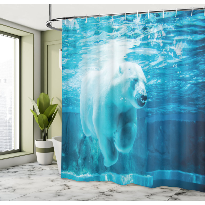Shower Curtain with Hooks Included, 75"H x 69"W