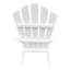 Chaise confortable en bois blanc - Convient à divers espaces extérieurs et intérieurs, montage facile, poids maximal de 50 kg avec assise inclinée, larges accoudoirs, limite