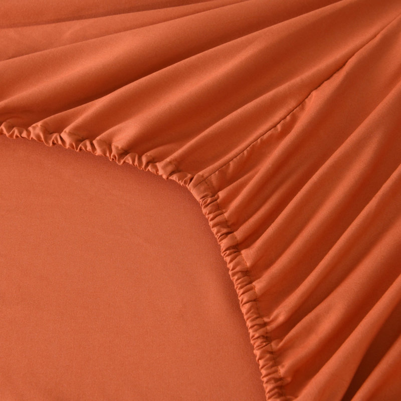 Ensemble de draps 4/6 pièces, Orange, Simple