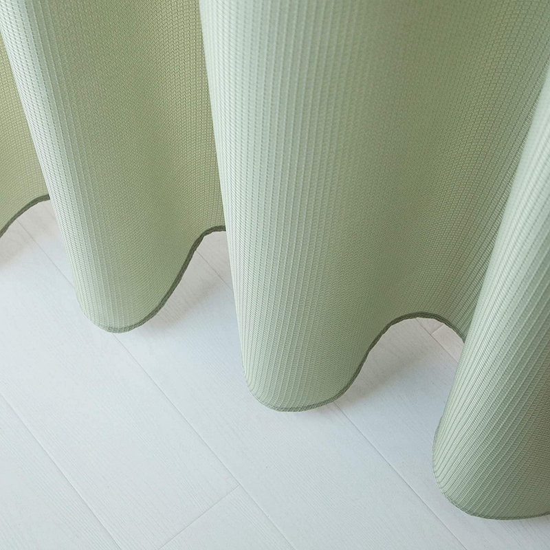 Ensemble de rideau de douche 2 pièces, Vert kaki