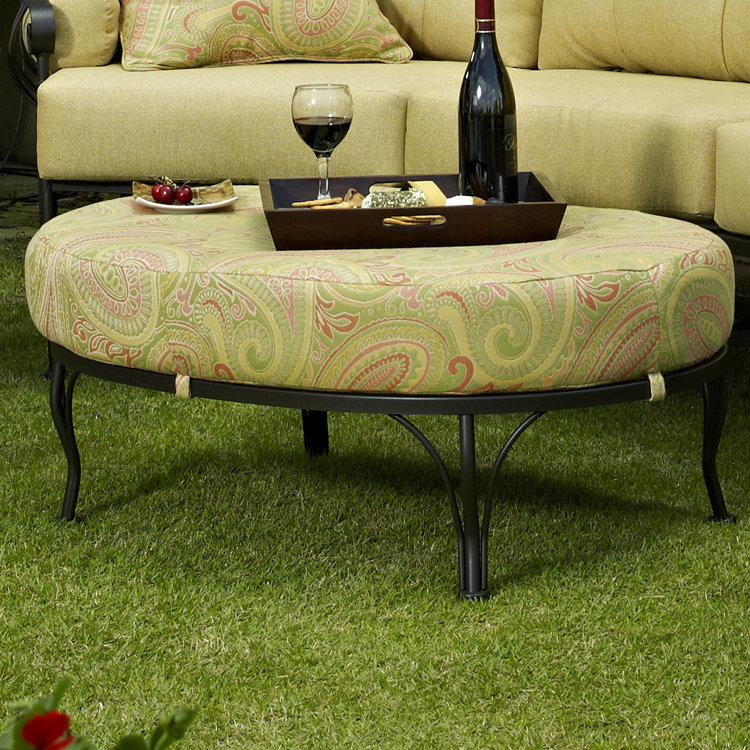 Metal Outdoor Ottoman, Royce Garden