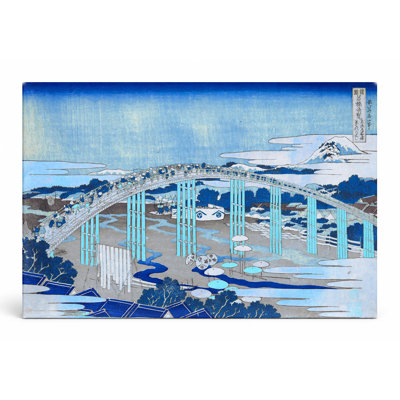 Pont de Yahagi à Okazaki dans la province de Mikawa (c. 1833) - Paysage, art mural sur toile