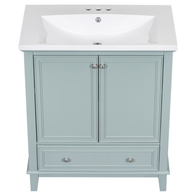 30" Bathroom Vanity With Sink Combo, Multi-Functional Bathroom Cabinet With Doors And Drawer
