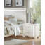 Table de chevet 1pc blanche avec finition brillante blanche