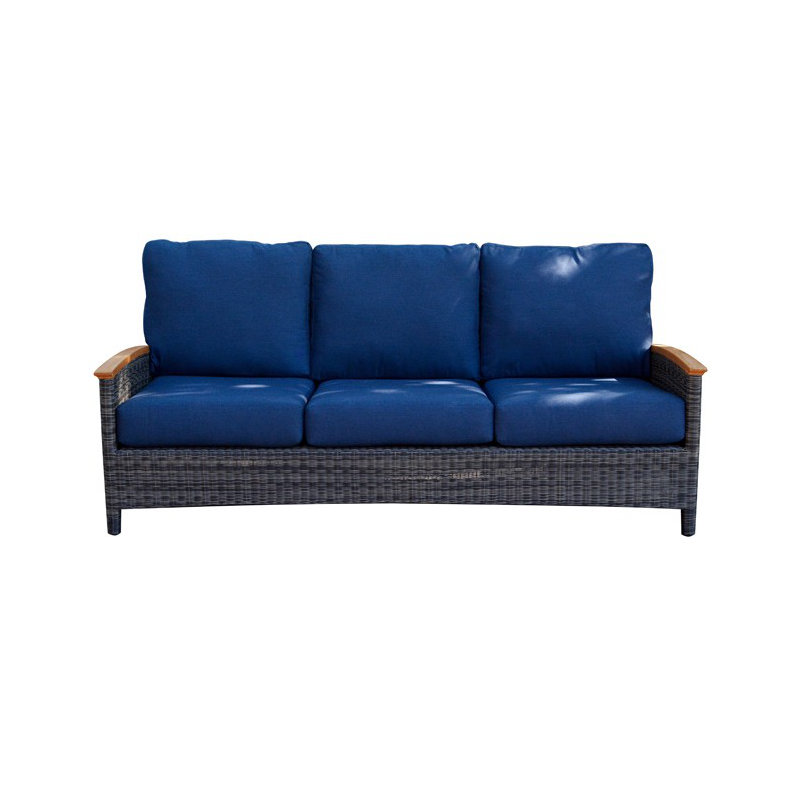 Bella Outdoor 4 - Piece Teak Conversation Set, Navy