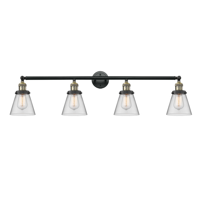 Shauna 4 - Light Vanity Light, LED, Clear, Black Antique Brass