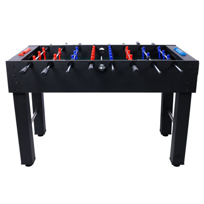 54-Inch Hurricane Foosball Table for Family Game Rooms - Black MDF and Steel Frame