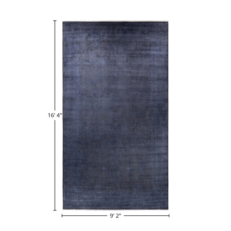 Tapis gris nouvel âge de conception unique 16 pi 4 po x 9 pi 2 po Dargan