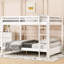 White Wood Queen Bunk Bed, Reliable Pine And Construction, Space Optimization In Limited Spaces, Solid Slats For Support Bed With , Size, Optimization, Slat