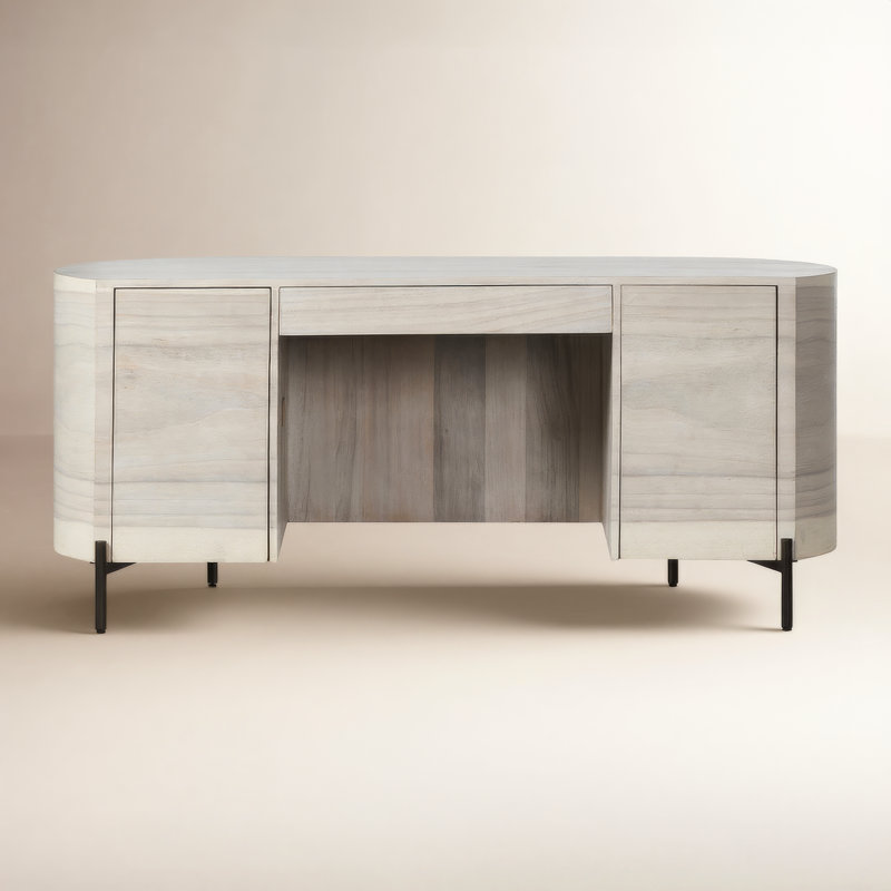 Lunas Executive Desk, Bleached Guanacaste