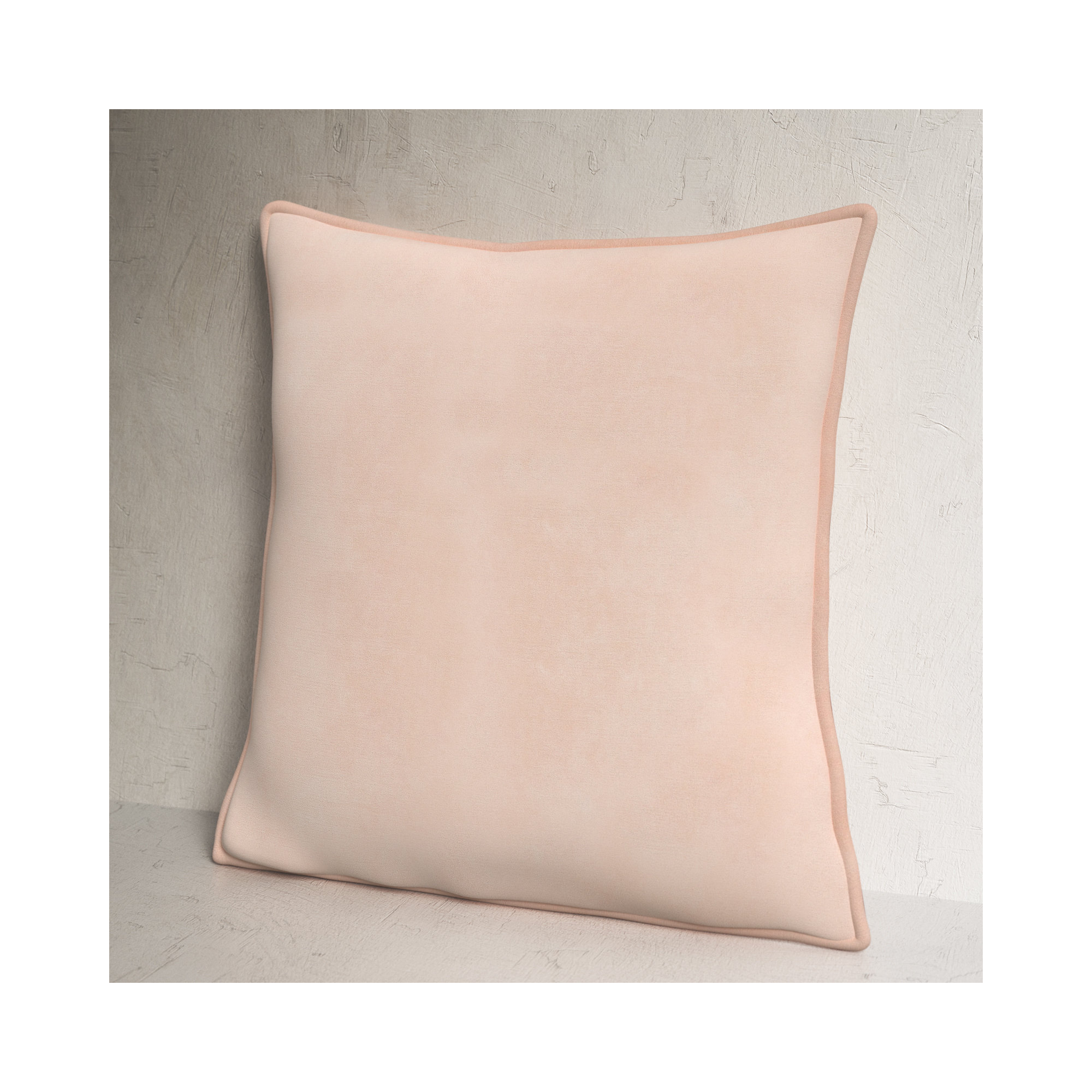Norwin Cotton Pillow Cover, 22" x 22", Peach