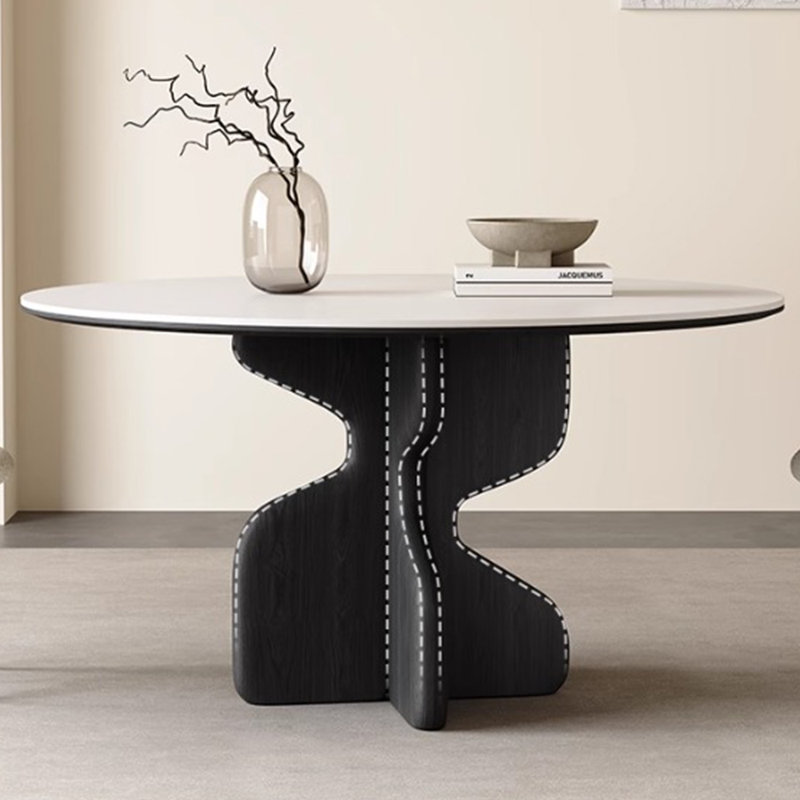 Table de salle à manger en frêne, H 29,53 po x L 53,15 po x l 53,15 po, Blanc