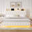 Maykel Modern Upholstered Floating Bed with LED Lights and Charging Port-297786764
