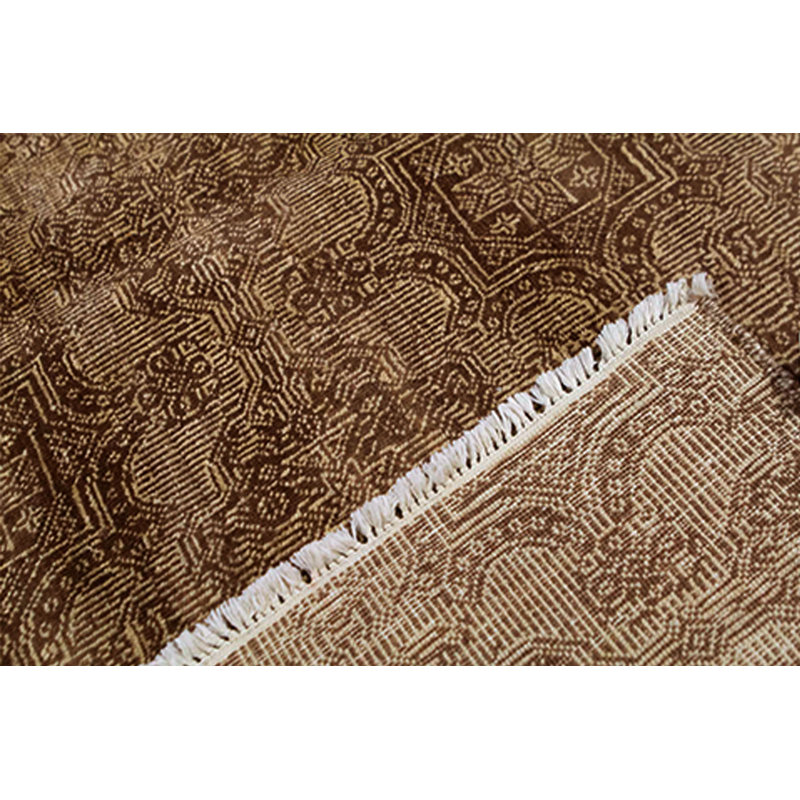 Tapis beige et ivoire de haute qualité noué à la main