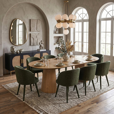 Ensemble de table de salle à manger extensible moderne de 47 à 83 po avec fauteuils rembourrés Modern