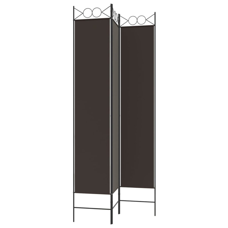 Casida Folding Room Divider, 3, 120 x 200 cm, Brown