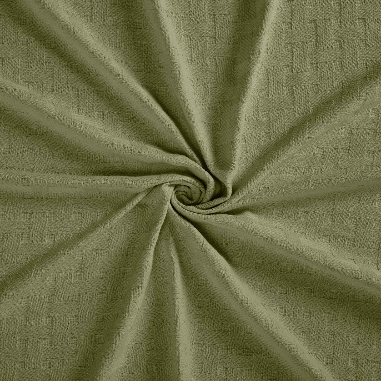Bertie Cotton Machine Woven Throw Blanket, Full/Queen, Sage