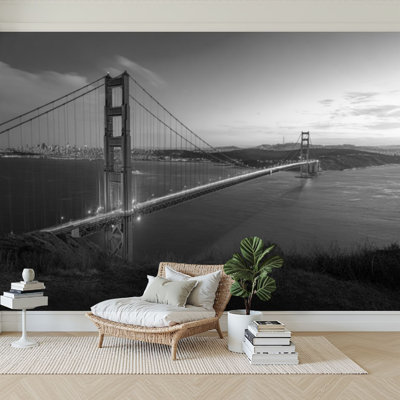 Wall Mural Peel and Stick Wallpaper Golden Gate Bridge San Self-Adhesive Removable Contact Paper Wall Decor for Living Room Bedroom 69"H x 96"W