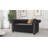 Chesterfield Hanna 2 Seater Sofa with Sleeping Function Made of Velvet Fabric with Solid Wood Legs-1796508613