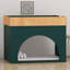 Lit superposé avec éclairage intégré et conception semi-circulaire artistique pour chambres d'enfants-452609653-452609655
