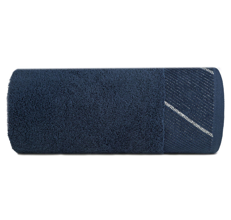 Hommel Midweight Jacquard Hand Towel, Navy Blue