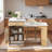 Extendable Storage Kitchen Island with Double-sided Storage and Power Outlet-2087612838