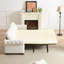 Fx 83.8" Sleeper 21 - Pullout Comfort. Upholstery, Strong Structure, High Density Foam, 3, Beige Convertible For A Cozy Night. Robust Frame, Easy To Assemble, Small Spaces