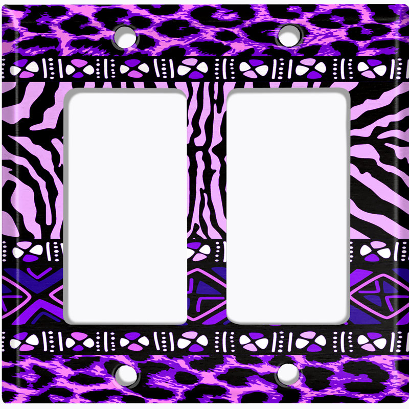 Patterned 2 - Gang Toggle Light Switch Standard Wall Plate