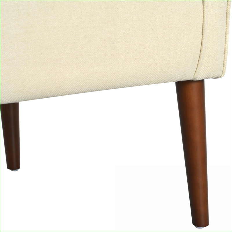 Mid-Century Button-Tufted Upholstered Accent Chair, Sturdy Birch Legs Club Tub Chair for Living Room Bedroom Office, for Adults