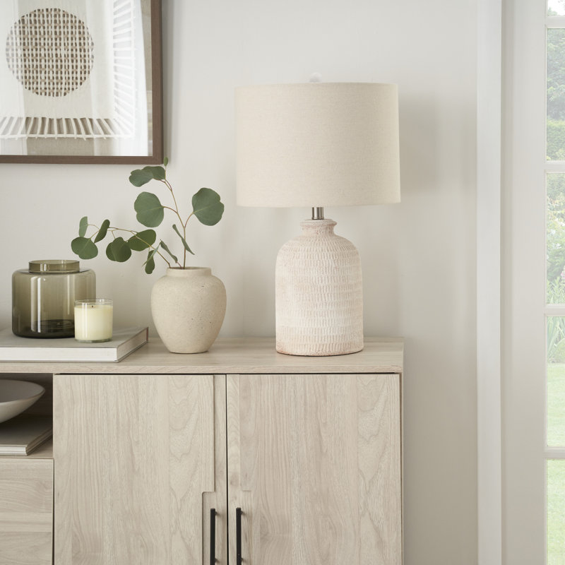 Lampe de table en céramique Bibiana, Blanc