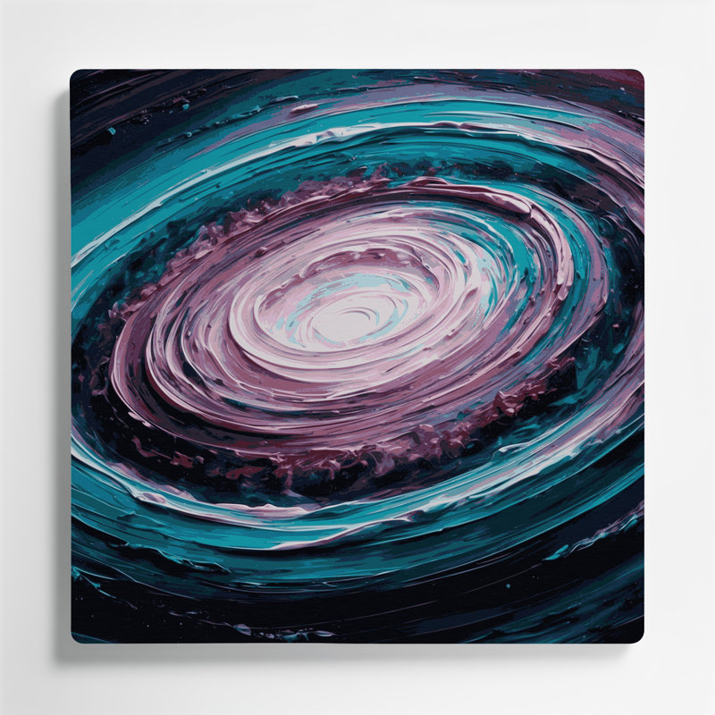 Space Ring, nébuleuse grise, art mural en métal, H 16 po x l 16 po