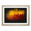 Downtown Los Angeles At Sunset Paint Splash - Framed Print-56915639-56915643