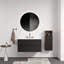 Meuble-lavabo mural noir et noyer 36 po avec lavabo intégré en céramique à 3 trous et trop-plein 36 po-664611292-664611289