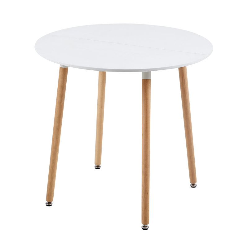 Bowdoin Round Solid Wood Dining Table, White