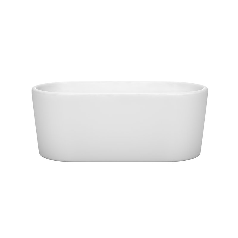 Ursula 59'' x 28'' Soaking Acrylic Bathtub, Brushed Nickel