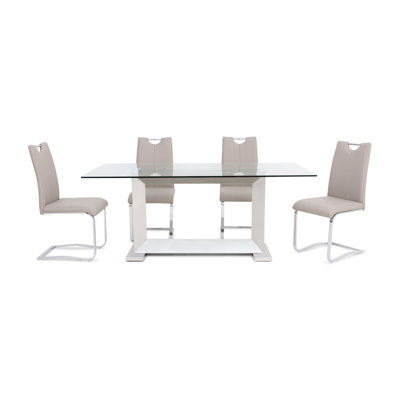 Tandra 48cm H Upholstered Side Chair in Taupe