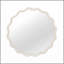 Miroir décoratif rond blanc en bois massif ondulé de 24 pouces, pour chambre à coucher, salle de bain, salon, entrée-129582924-129582925-129582930