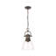 Petit luminaire suspendu Iftimie avec chaîne et verre transparent-2094349161-2094349160