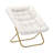 Oversized Folding Upholstered Saucer Chair With Ottoman-76709590