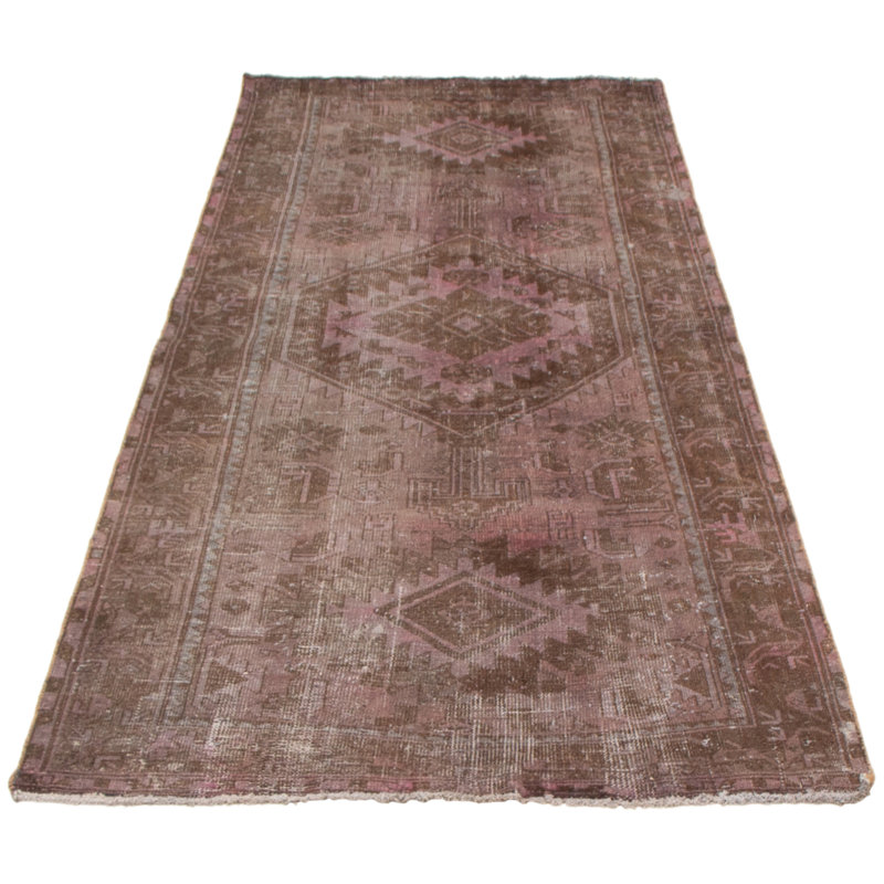 Tapis brun foncé à transition de couleur 3 pi 8 po x 7 pi 7 po