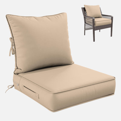 Outdoor Deep Seating Cushion Set Indoor And Outdoor Seat / Back Cushion, Available In 4 Sizes