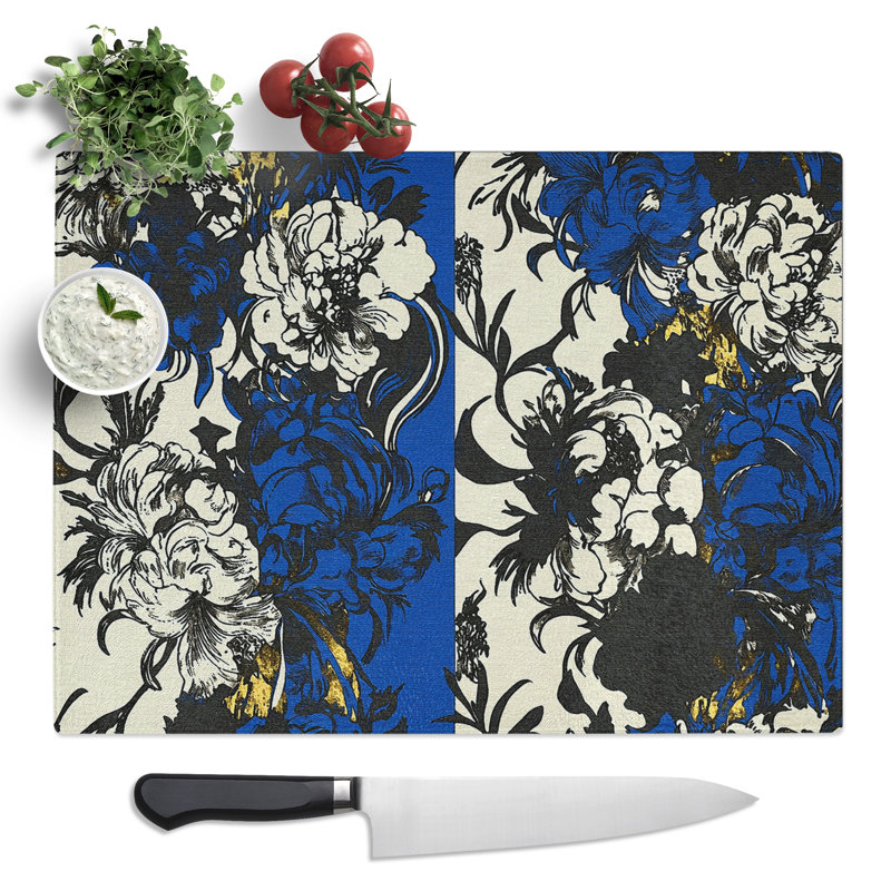 Pretty Floral Vol.1  Glass Chopping Board
