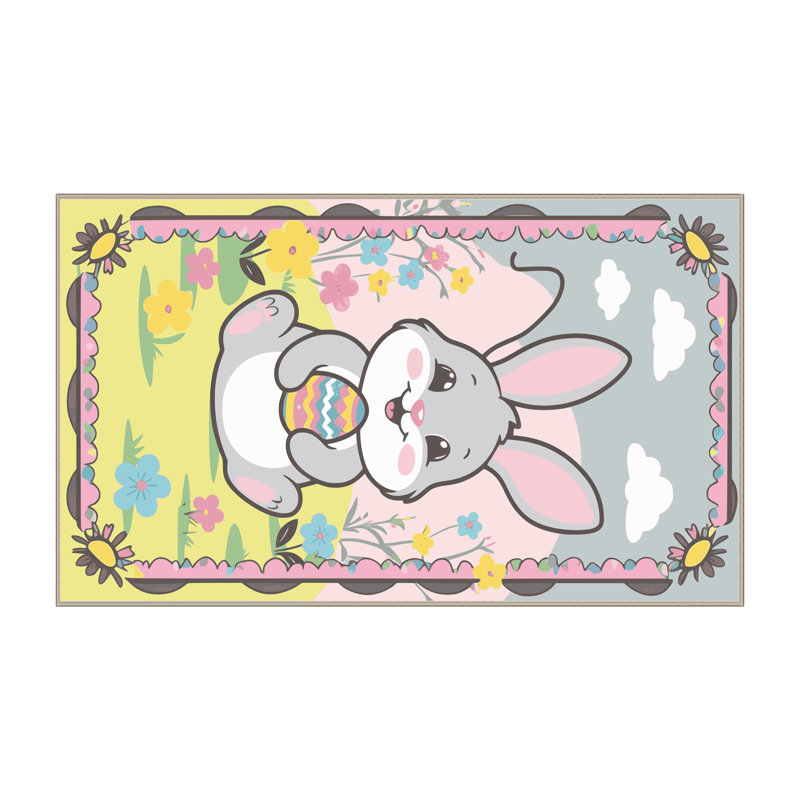 The Holiday Aisle® Easter Spring Holiday Rug, Rectangle 8' x 12'