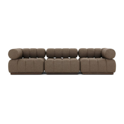 Canapé modulaire d'extérieur 3 pièces Locascio - Brun Ellor