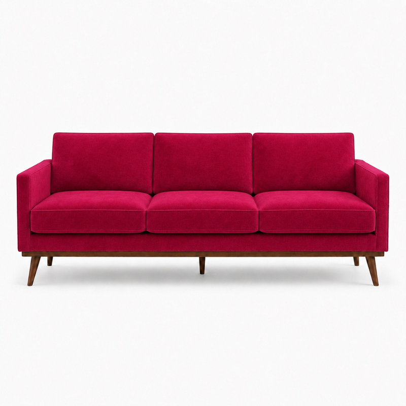 Shiny Solid Velvet | Gian Fabric, Cranberry