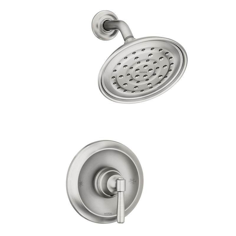 Halle Posi-Temp Shower Faucet Trim with Valve, Stainless Steel