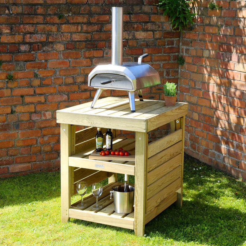Rectangular Outdoor Pizza Oven Table , 73cm W 83cm D