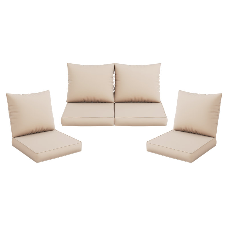 Outdoor Replacement Cushion Set Seat/Back Cushion(SOFA NOT INCLUDED), Beige